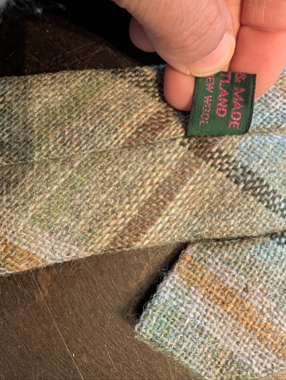 Plaid Wool-Blend Men's Tie - Blue Gray